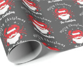 Santa Claus Crab Frohe Weihnachten Geschenkpapier (Rolleneckpunkt)