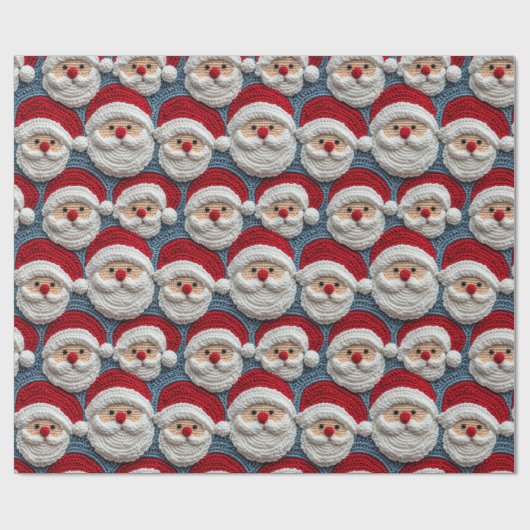 Santa Claus Crochet Pattern Geschenkpapier (Flach)
