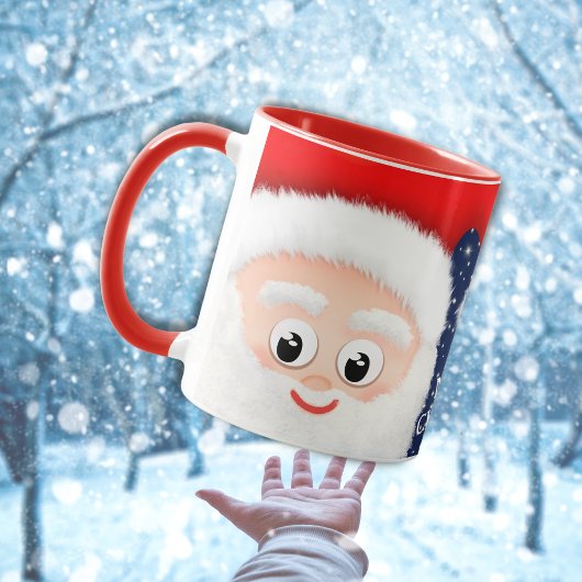 Santa Claus Custom Frohe Weihnachten Kaffeetasse