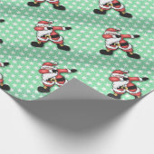 Santa claus dabbing cartoon geschenkpapier (Ecke)