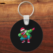 Santa Claus Dabbing Hip Hop Christmas Pajama Toddl Schlüsselanhänger (Vorderseite)