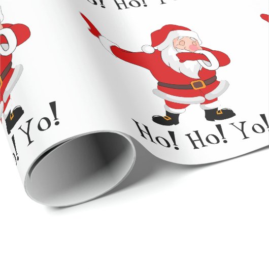 Santa Claus Dabbing Personal Geschenkpapier (Rolleneckpunkt)
