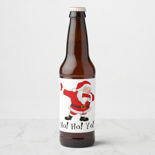 Santa Claus Dabbing Personalisieren Bierflaschenetikett (Vorderseite)