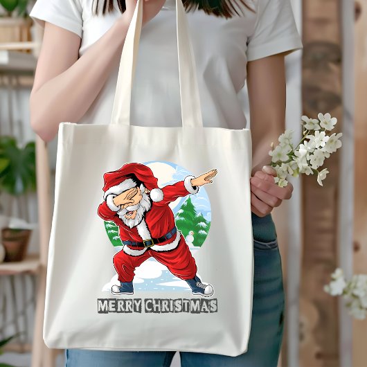 Santa Claus Dabbing Tanz Tote Tasche