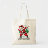 Santa Claus Dabbing Tanz Tote Tasche (Vorne)