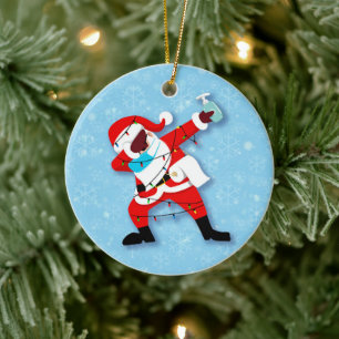 Santa Claus Dabbing Weihnachtscovid Keramik Ornament