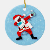 Santa Claus Dabbing Weihnachtscovid Keramik Ornament (Vorne)