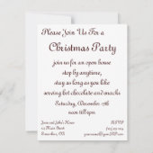 Santa Claus Deer in Forest, Weihnachts-Party Einladung (Rückseite)