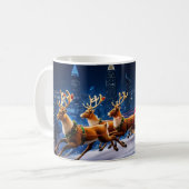 Santa Claus delivering gifts on Christmas Eve Kaffeetasse (Vorderseite Links)