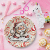 Santa Claus denkt, während er fiel  Pappteller (Party)