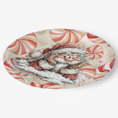 Santa Claus denkt, während er fiel  Pappteller (Schrägansicht)