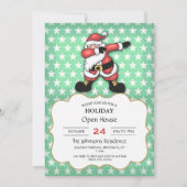 Santa Claus, der Cartoon probiert Einladung (Vorderseite)