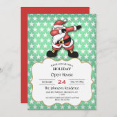 Santa Claus, der Cartoon probiert Einladung (Vorne/Hinten)