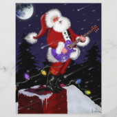 Santa Claus, der Elektrische Gitarre spielt Flyer (Vorne)