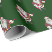 Santa Claus, der elektrische Gitarre spielt Geschenkpapier (Rolleneckpunkt)