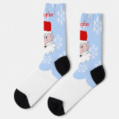 Santa Claus Design Christmas Socken (Linkes Detail)