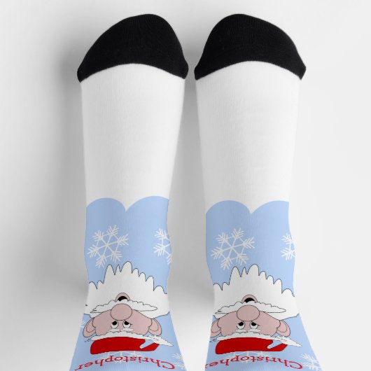 Santa Claus Design Christmas Socken (Oben)