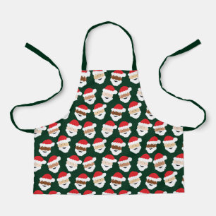 Santa Claus Diverse Green Red Cartoon Weihnachten Schürze