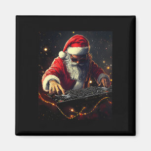 Santa Claus Dj Hip Hop Musik Weihnachtsfeier Vibes Magnet