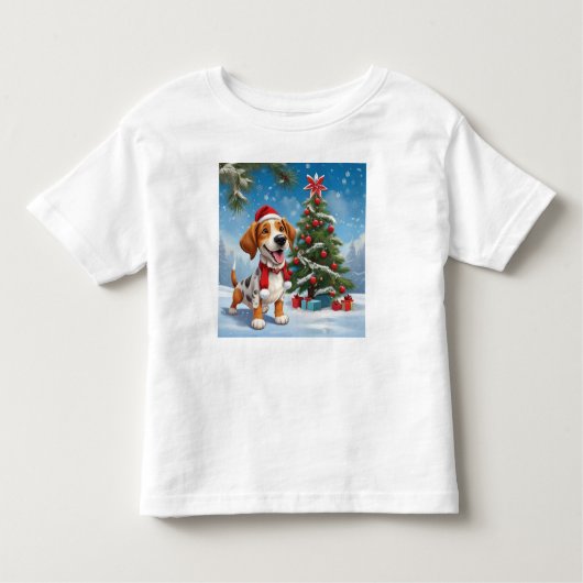Santa Claus Dog Kleinkind T-shirt (Vorderseite)