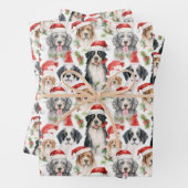Santa Claus Dogs Pattern Weihnachten Geschenkpapier Set (Beispiel)
