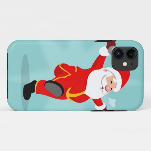 Santa Claus doing fitness exercises Case-Mate iPhone Hülle (Rückseite (Horizontal))