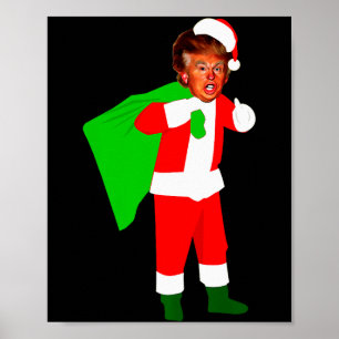 Santa Claus Donald Trump Lustiger Weihnachten Häss Poster