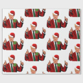 santa claus donald trump's wrastmas papier geschenkpapier (Flach)