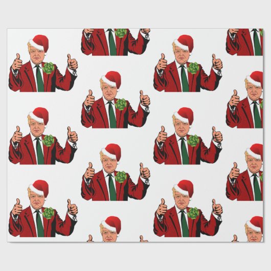 santa claus donald trump's wrastmas papier geschenkpapier (Flach)