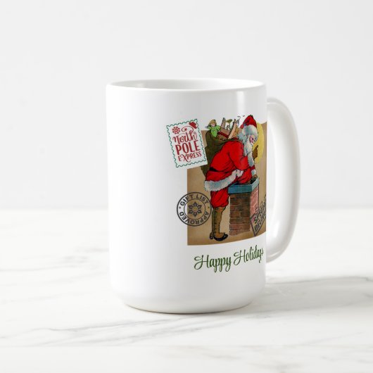 Santa Claus Down The Chimney Classic Tasse, 15 oz Kaffeetasse (VorderseiteRechts)