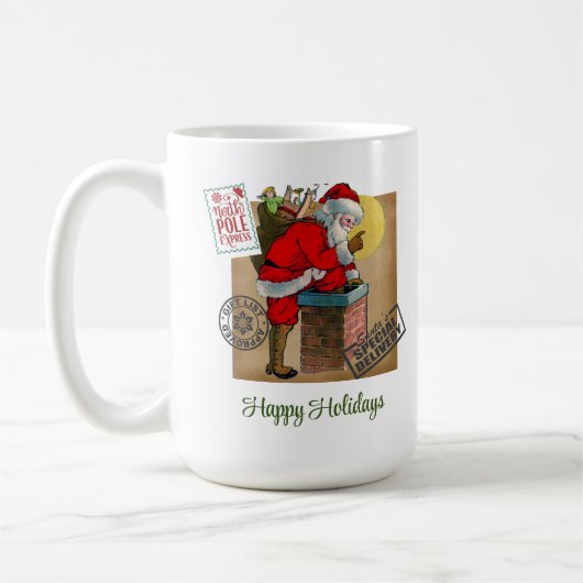 Santa Claus Down The Chimney Classic Tasse, 15 oz Kaffeetasse (Links)