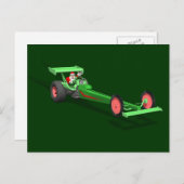 Santa Claus Drag Race Feiertagspostkarte (Vorne/Hinten)