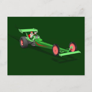 Santa Claus Drag Race Feiertagspostkarte