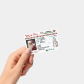 Santa Claus Driver License Christmas Abzeichen Ausweis (Handheld)