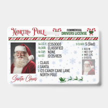 Santa Claus Driver License Christmas Abzeichen