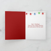 Santa Claus Driving a Speedboat Karte (Innenseite)