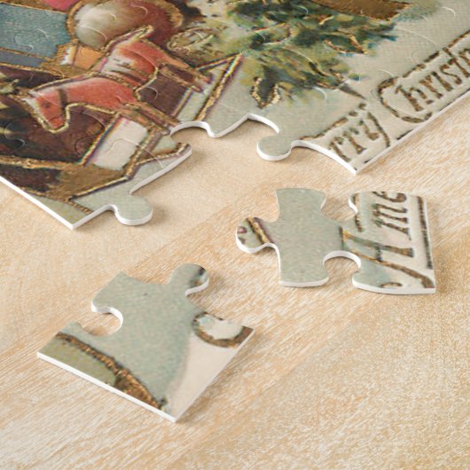 Santa Claus Driving Vintage Puzzle (Seite)