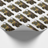 Santa Claus Dump Truck Operator Geschenkpapier (Ecke)
