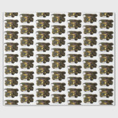 Santa Claus Dump Truck Operator Geschenkpapier (Flach)