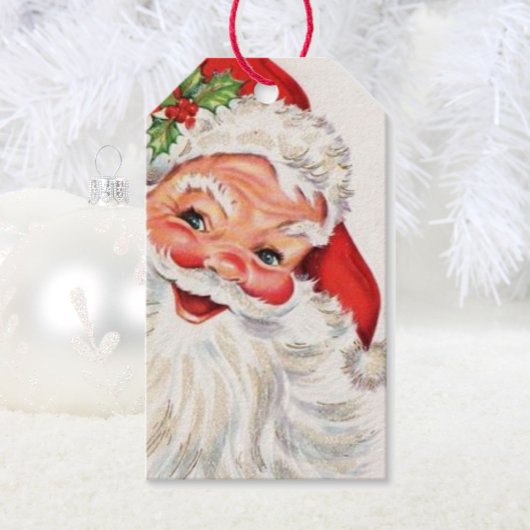 Santa Claus Easy Read Set von Geschenketiketten Geschenkanhänger