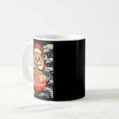 Santa Claus Eating Ramen Noodles Japanese Christma Kaffeetasse (Vorderseite Links)