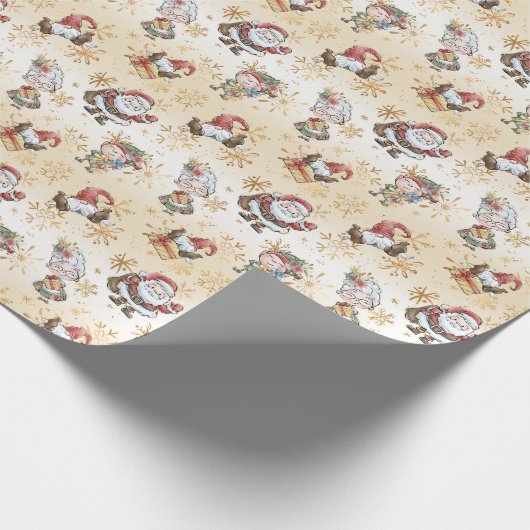 Santa Claus Elf Geschenkpapier (Ecke)