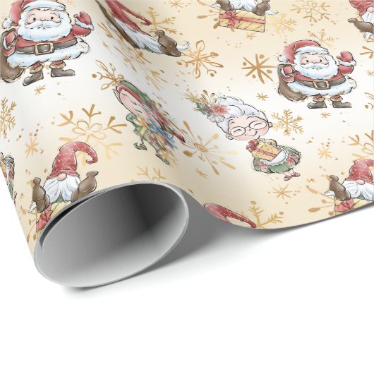 Santa Claus Elf Geschenkpapier (Rolleneckpunkt)