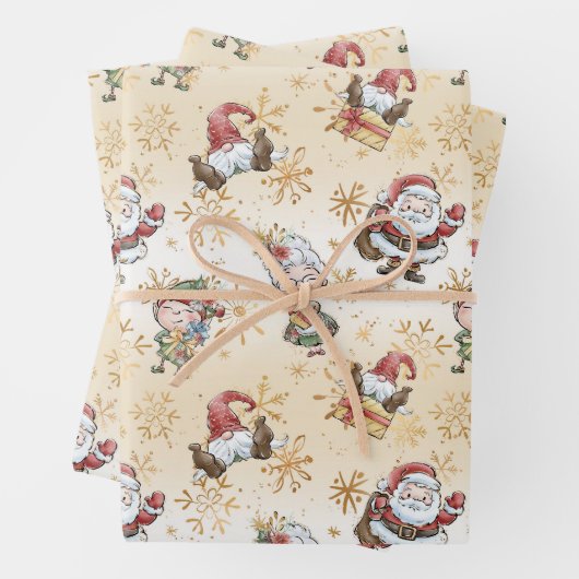 Santa Claus Elf Geschenkpapier Set (Beispiel)