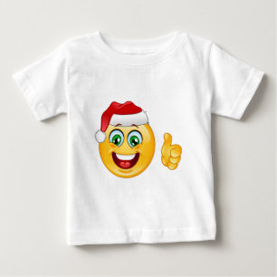 Santa claus emoji baby t-shirt