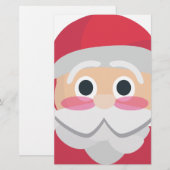 Santa claus emoji briefpapier (Vorne/Hinten)