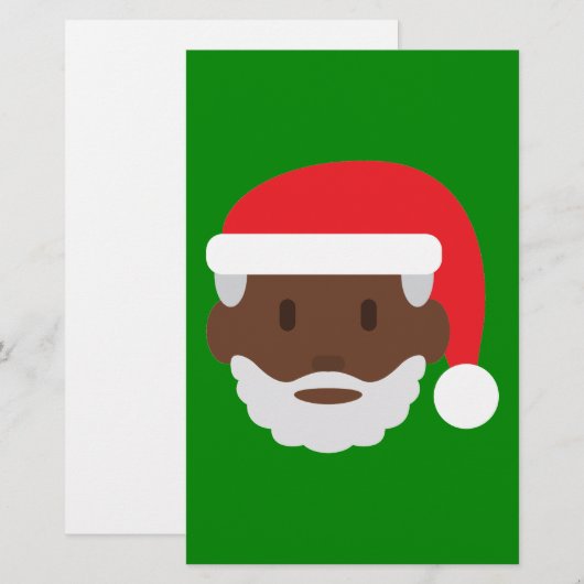 Santa claus emoji briefpapier (Vorne/Hinten)