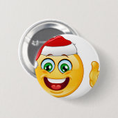 Santa claus emoji button (Vorne & Hinten)