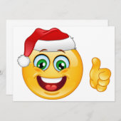 Santa claus emoji feiertagskarte (Vorne/Hinten)