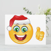 Santa claus emoji feiertagskarte (Stehend Vorderseite)